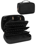 For Relavel 60-Slot Travel Cosmetic Organizer Small Leather Lipstick Carrying Case Fashionable Makeup Bag Purse for Women