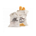 Beeswax Cotton Bunched Bread Bag Custom Reusable for Drawstring Linen Bread Bag Screen Printed