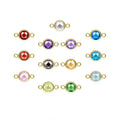 High Quality 14k Gold Filled Double Holes DSCB Zircon Necklace Pendants Charms for Jewelry Making