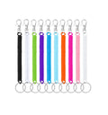 Retractable Coil Spring Keychain Coil Cord Key Chain Holder Lanyard Anti-lost Spring Safety Lanyard Keyring