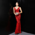 812# New Banquet Evening Long Host Slim-fit Wedding Female Fishtail Bridal Toasting Dress