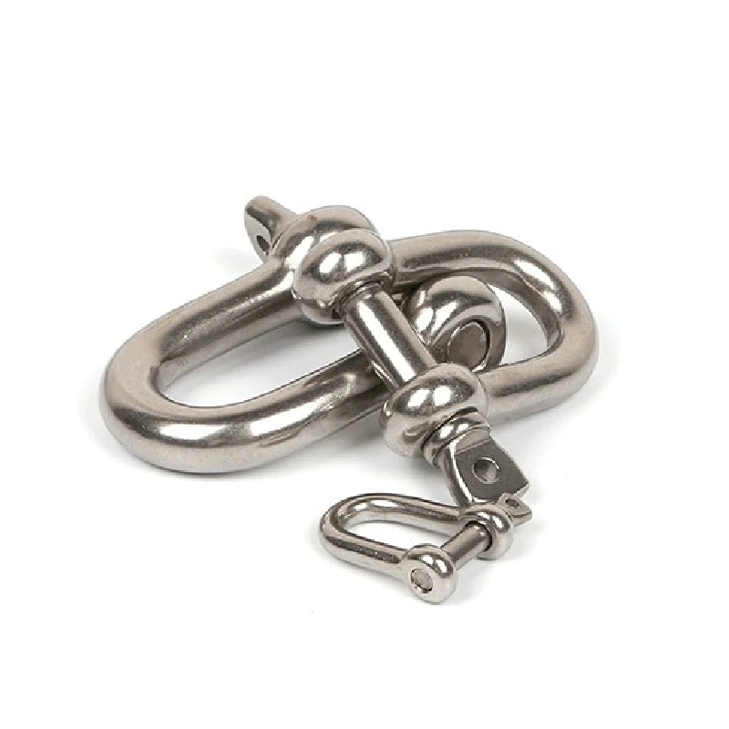 Chinese Manufacturer Stainless Steel 304 Straight D-Type Anchor Dee Shackles US Bow Type for Mining Sizes 5/16'' 3/8'' 1/2''