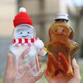 16oz Custom Plastic Coffee Milk Fruit Beverage Drinking Bottle Gingerbread Man Plastic Juice Bottle Plastic Bottle for Juice