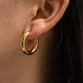 Ilona New Arrival Women's Stainless Steel Huggie Earrings Extravagant Light Stud Design Simple Fashion Hoop for Elegant Everyday