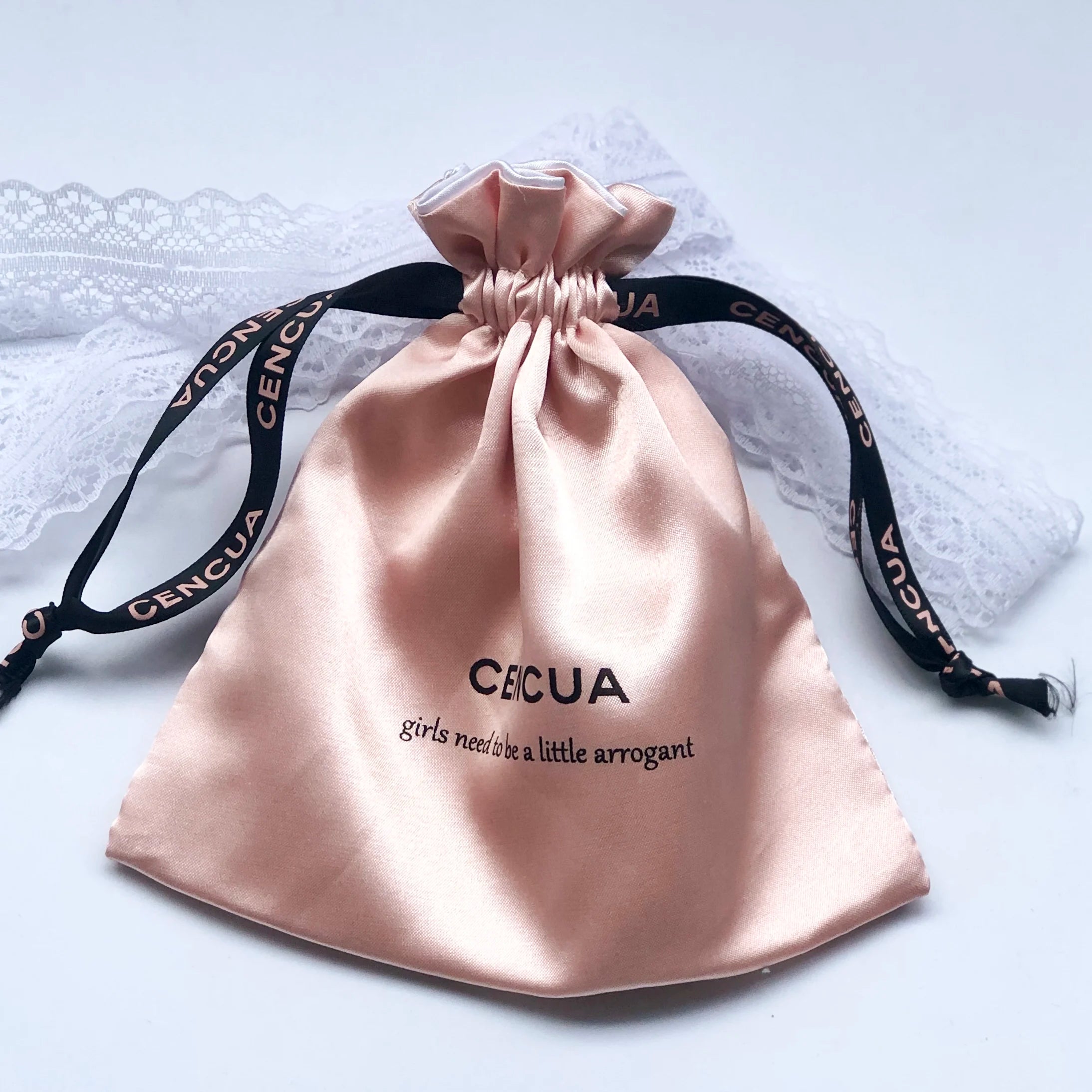 Custom Brand Black Satin Drawstring Wig Packaging Bags Soft Storage Solution for Human Hair Extensions Bundles for Shopping