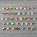 Cute Cat Rotatable Relieving Anxiety Stress Spinning Ring Adjustable Finger Enamel Ring Shell Camera Mushroom Rotating Ring