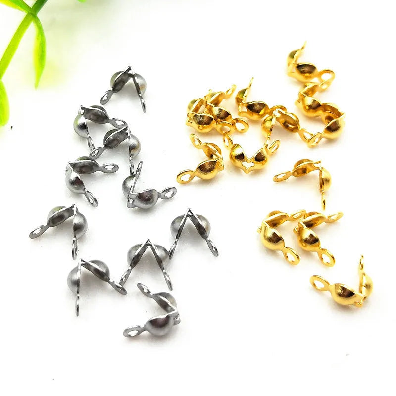 Wholesale Stainless Steel Chain End Clip with IP Real Gold Plated DIY Jewelry Accessories for Necklace & Beads Findings Type