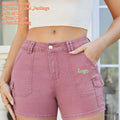 High-Quality Best-Selling Mid-Waist Slimming Women's Workwear Denim Pants and Loose-Fitting Shorts