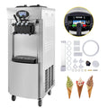 EU US Warehouse Ready Stock 2200W Commercial Soft Ice Cream Machine 3 Flavors PreCooling at Night Auto Clean LCD Panel