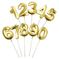 Numeral Birthday Candles Cake Number 0-9 Glitter Cake Topper Decoration for Birthday Wedding Anniversary Party Celebration