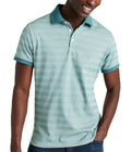 New Arrival Men's Stretch Striped Pique Polo Shirts Knit Rib Cuffs Shorts Sleeve  Polo Shirts