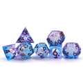 Hot Selling sharp Edge Resin Dice Rpg Custom Resin Liquid Core Dice Set