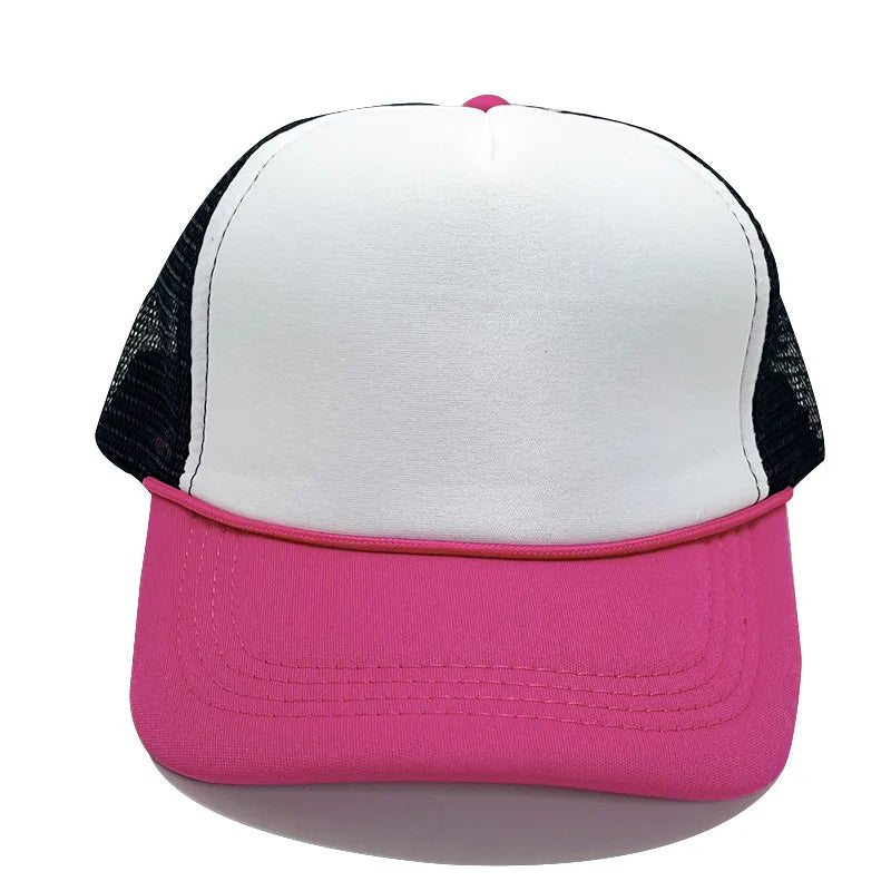 Custom Logo Classic Hip Hop Mesh Trucker Hat Cap 5 Panel Outdoor Sport Hat for Cycling 3D Embroidery Technique Casual