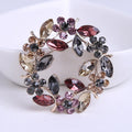 Luxury Jewelry Rhinestone Brooches Wreath Brooch Pins for Women Decoration