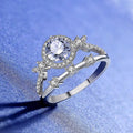 New Design 1Carat S925 Sterling Silver Engagement Women's Wedding Diamond Round Cut Moissanite Ring