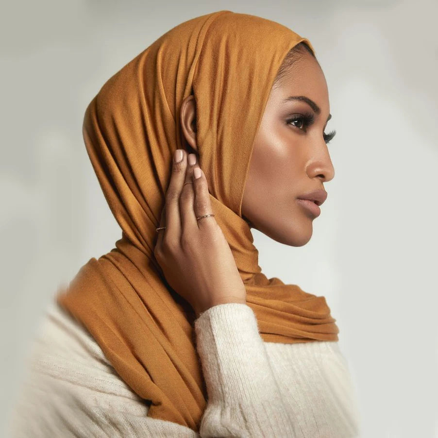 2022 New Design Instant Hijab Medical Professionds Scarf Muslim Women Shawl Cotton Jersey Hijabs Earphone Ear Hole Hijab
