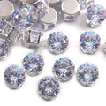 Hisenlee 8mm Bright Cut Cubic Zirconia Loose Alloy Jewelry Synthetic Stones Claw 36pcs/Bag Rhinestones Product Type