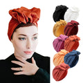 Wholesale Lingshang Street Style 9 Colors Stretchy Cloche Cap Women's Outdoor Headwear Polyester Flower Hairband Accessories