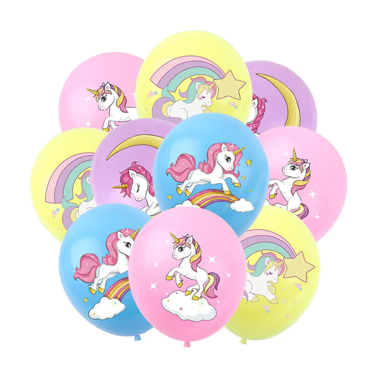Nicro Unicorn Theme 8pcs 12inch Latex Balloon Set Kids Baby Shower Macaron Color Balloons Globos Happy Birthday Party Decoration