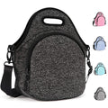 Custom Logo Tote Lunch Bags With Nylon Detachable Adjustable Shoulder Straps for Work SBR Neoprene Fabric Insulated Picnic Bag