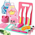 Multi-Piece Plastic Fruit Knife Set Early Education Wooden Knife and Potato Cutting Board Cooking Tool Set for Children
