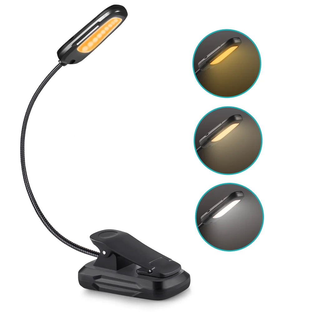 Portable Wireless Eye Protection Rechargeable Led Nail Lamp Reading Clip Book Light LED Mini Usb Rechargeable Book Light