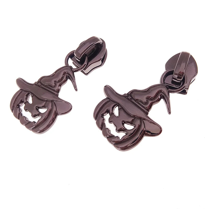 Hot Sale Custom 5# Pumpkin Shape Zipper Slider Pull Pullers for Cloths Garment Bag