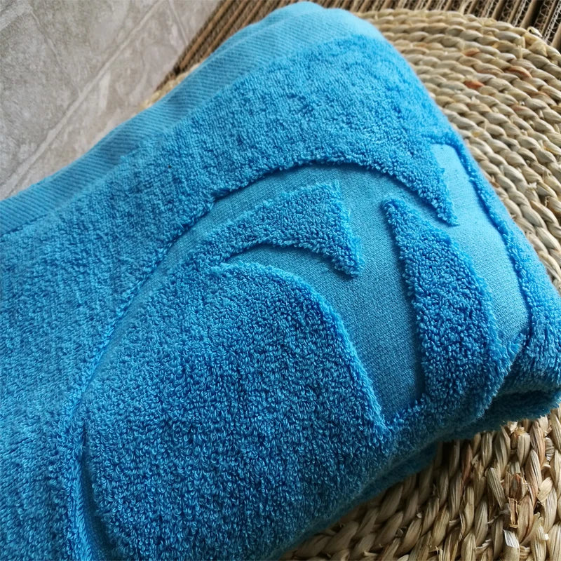 Cotton Bath Towel Embossed logo Cotton Jacquard Towels Set
