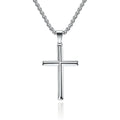 Unisex Gold Plated 316L Stainless Steel Cross Pendant Necklace DY Link Chain Trendy for Men Anniversary Wrapped CHRISTIAN Opp