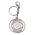 Good Quality Handbag Customized Metal Hanging Logos Decorative Silver Keying Accessory with Hook and Ring
