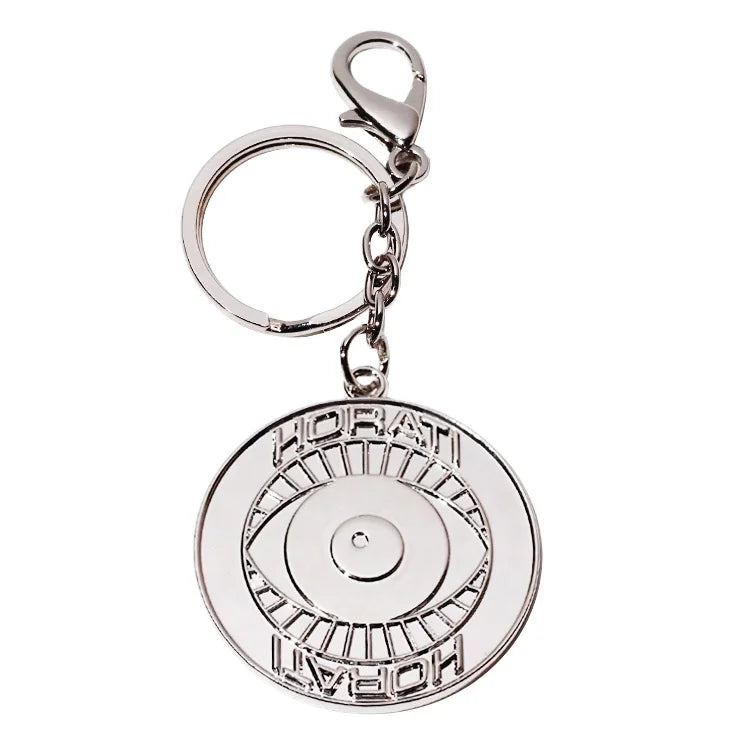 Good Quality Handbag Customized Metal Hanging Logos Decorative Silver Keying Accessory with Hook and Ring