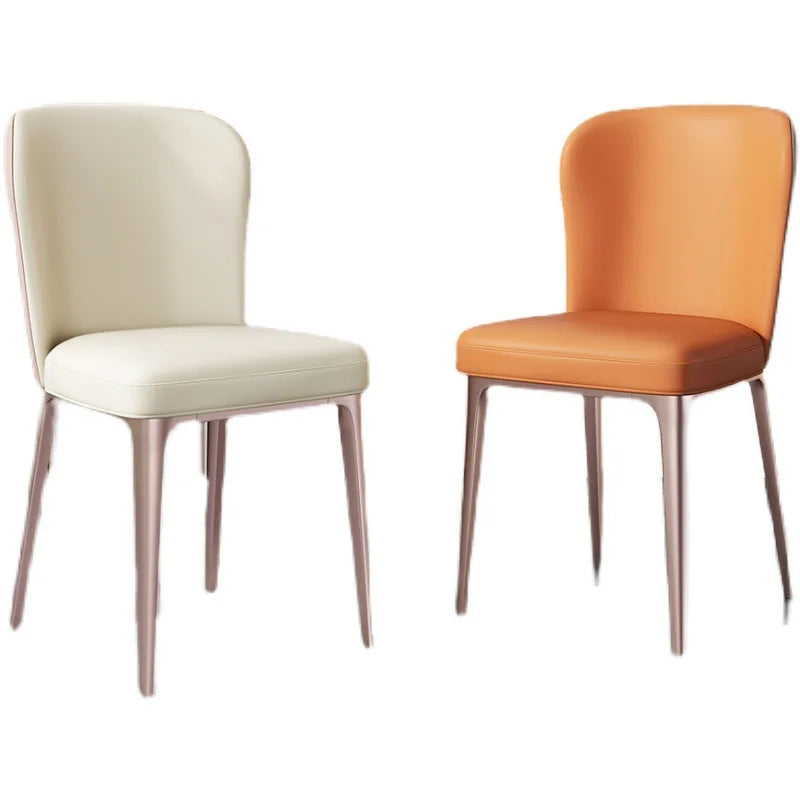 BST Restaurant Gold Metal Luxury Upholstered Modern Leather Home Furniture Dining Chair