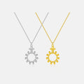 FUAMAY Fashion Gold Plated 925 Sterling Silver Punk Cross Bead Circle Necklace Minimalist Gold Beads Rosary Necklace