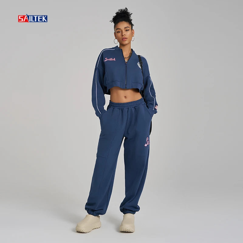 Custom Logo Oversized Fleece Jogger Sweatpants Women High Quality Jogging Pants Wholesale Women's Baggy Joggers