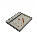 Factory Wholesale Price Ring Earrings Pendant Tray Microfiber Jewellery Display Tray Custom Logo Jewelry Stackable Trays