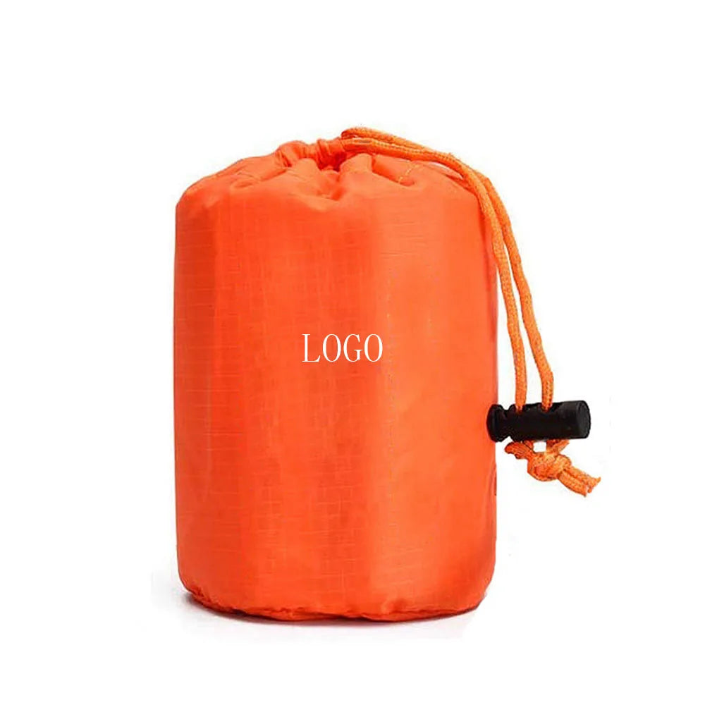 Outdoor Life Emergency Rescue Raincoat Thermal Keep Warm Waterproof First Aid Survival Gear Orange Sleeveless Hooded Cloak