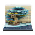 2025 Customized Creative Christmas Gifts Desktop Decorations Tree House Paper Carving 3D Memo Pad With Gift Box