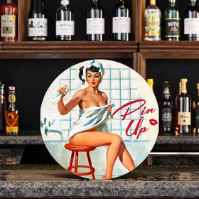 Manufacturer Wholesale Retro Vintage Tin Sign-round UV Printed Aluminum/Tin Plaque for Bar Pub Club Wall Decoration