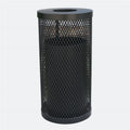 Outdoor Big Steel Garbage Container Trash Can Outside Park Street Metal Waste Bin Public Commercial Wire Mesh Recycle Dustbin
