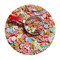 Christmas Theme Mints House Santa Snowflake  Clay Slices Mixture Sprinkles for Slime Decoration DIY Crafts