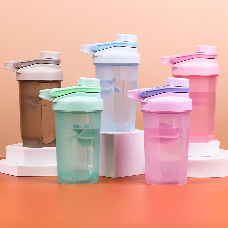 Custom Logo 500ml Blender BPA FREE Plastic Classic Workout Clear Protein Shaker Bottles for GYM Fitness