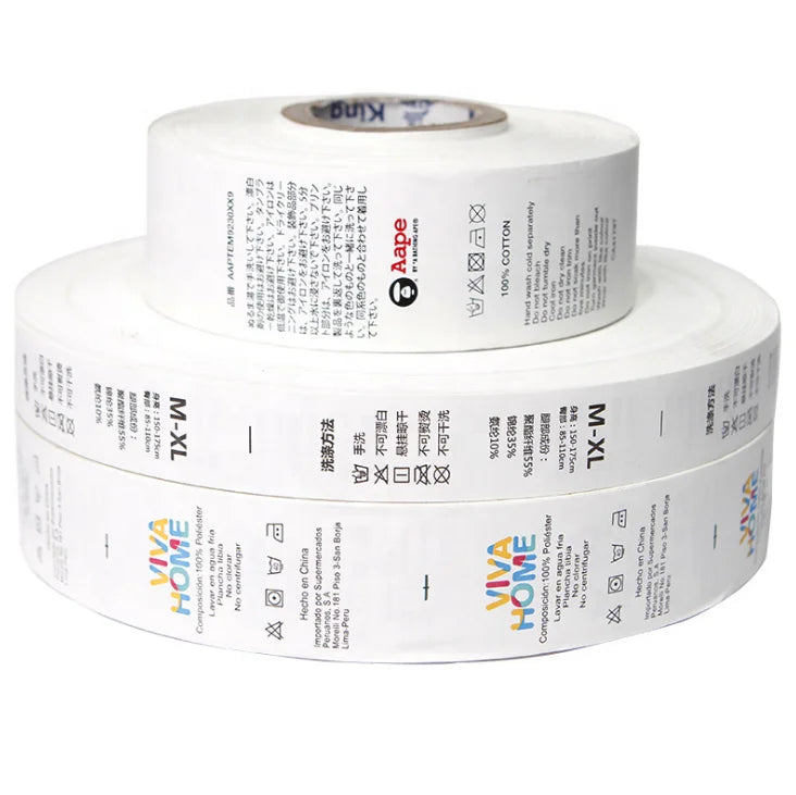New Fashion Design  Custom Printed Logo Clothing Accessories Wash Care Clothing Label for Children's Toys