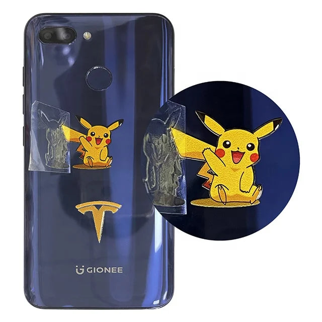 Personality 3D DTF Film Vinyl Sticker Logo/text/image Transparent Self-Adhesive Stereo Crystal Label Custom UV Transfer Stickers