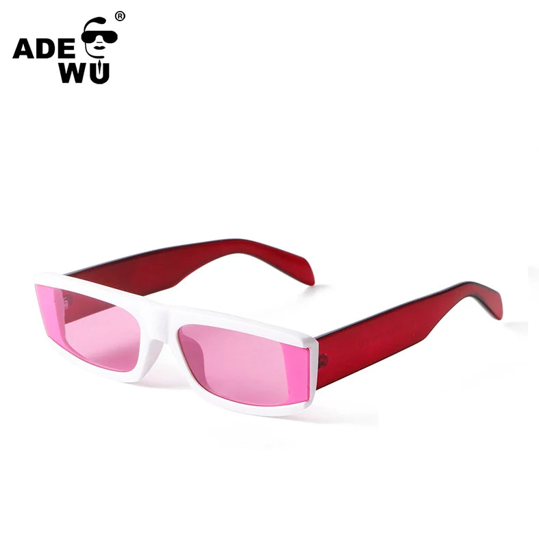 ADE WU STY5509F Retro All Match Rectangle Sunglasses Trendy Fashion Color Eyeglasses Matching Square Sun Glasses UV400 Wholesale