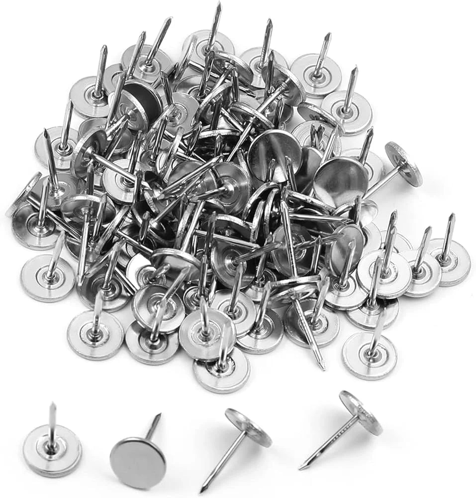 Thumb Tack Flat Push Pins Silver Flat Head Upholstery Nails Furniture Decor Tacks Silver Upholstery Nails Pushpin Thumb Tacks