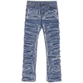 Men's High Street Heavy Wash Cat Whiskers Distressed Jeans Tapered Denim Jeans Men Vintage Jeans