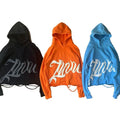 Wholesale Autumn Streetwear Puff Printing No String Cut Edge Hoodies with Pocket Custom Logo 100% Cotton Raw Hem Men's