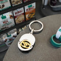 Supermarket Trolley Keychain Euro Blank Token Holder Factory Shopping Cart Trolley Coin Keyring Metal Keychains for Shopping