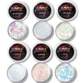 DINZON 10ML Holographic Glitter Powder Waterproof Cosmetic Grade Sparkle for Face Body Eyes Makeup & Nail Art Private Label
