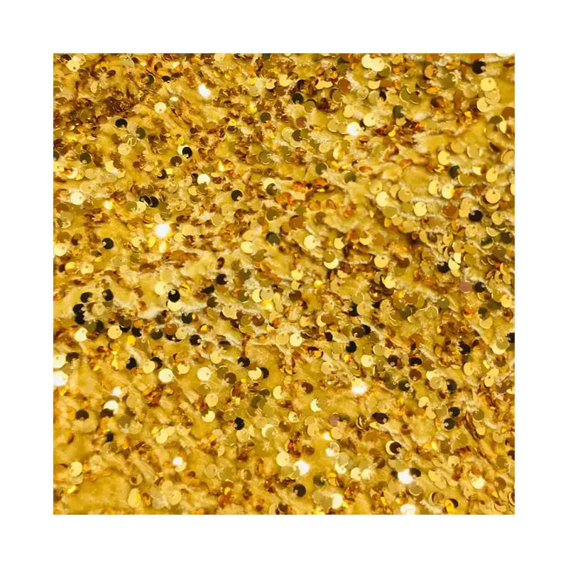 Wholesale Ready Stock 45 Color Encryption 5mm Gold Embroidered Velvet Sequin Fabric Eco-Friendly Lightweight Party Dress Soft